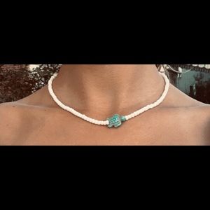 Turtle Charm Beaded Choker!